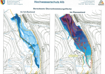 Wiederherstellung des 100-jährlichen Hochwasserschutzes an der Alb für die Städte Ettlingen und Karlsruhe